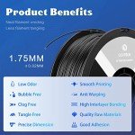 R QIDI ABS Filament 1.75mm - Black Spool 1kg