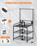 Rolling 3D Printer Filament Storage Rack with Wheels