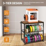 3-Tier Mobile 3D Printer Filament Storage Rack