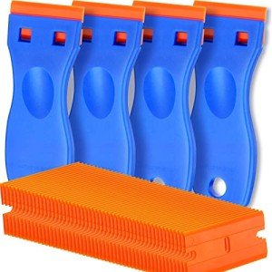 4-Pack Plastic Razor Blade Scraper with 100 Blades