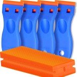 4-Pack Plastic Razor Blade Scraper with 100 Blades