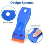 4-Pack Plastic Razor Blade Scraper with 100 Blades