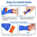 4-Pack Plastic Razor Blade Scraper with 100 Blades