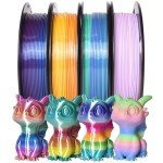 Silk Rainbow PLA Filament Bundle - 4 Spools