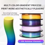 Silk Rainbow PLA Filament Bundle - 4 Spools