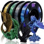 Shiny Multicolor Glitter PLA Filament Pack - 250g