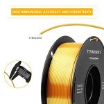 Silk Gold PLA Filament 1.75mm by TINMORRY