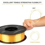 Silk Gold PLA Filament 1.75mm by TINMORRY