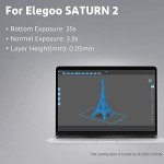 ELEGOO 8K Water Washable 3D Printer Resin 1000g