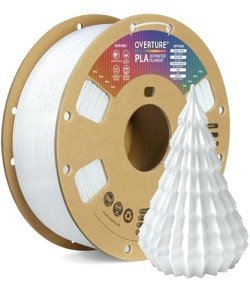OVERTURE 1.75mm PLA Filament - Cold White 1kg