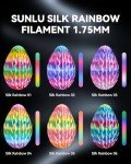 Rainbow Silk PLA Filament 1.75mm - 1kg