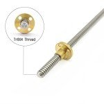 2PCS 600mm Tr8x4 Lead Screw with Brass Nut