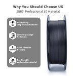 ZIRO Carbon Fiber PLA Filament 1.75mm Black