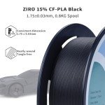 ZIRO Carbon Fiber PLA Filament 1.75mm Black