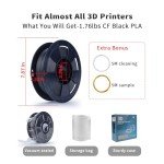 ZIRO Carbon Fiber PLA Filament 1.75mm Black