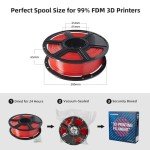 FLASHFORGE 1.75mm PLA Filament - 1kg Spool (Red)