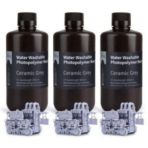 ELEGOO Grey 3D Printer Water Washable Resin, 3KG