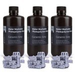 ELEGOO Grey 3D Printer Water Washable Resin, 3KG