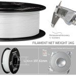 MATTE PETG GF 3D Printing Filament - Frosted White