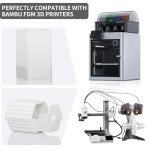 MATTE PETG GF 3D Printing Filament - Frosted White