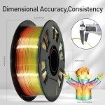 Silk Rainbow PLA 3D Printer Filament 1.75mm