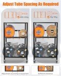 Rolling 3D Printer Filament Storage Rack with Wheels