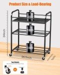 Rolling 3D Printer Filament Storage Rack with Wheels