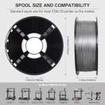 Metallic Silver PETG 1.75mm Filament 1kg Spool