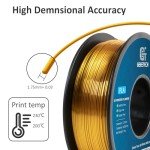 Geeetech Silk PLA Gold Filament 1.75mm 1kg