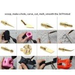 Casnorton 3D Printer Smoothing Tool Kit with Brass Trimming