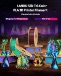 Tri-Color Silk PLA Filament 1.75mm 1Kg