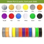 Dikale PLA+ 3D Printer Filament Variety Pack