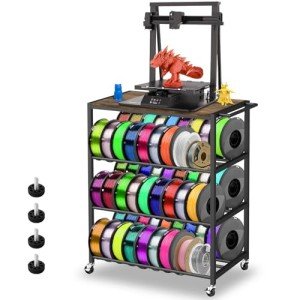 3D Printer Filament Storage Cart with Wheels