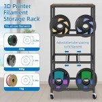 3D Printer Filament Storage Cart with Wheels