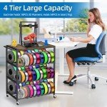 3D Printer Filament Storage Cart with Wheels