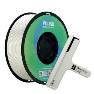 YOUSU 1.75mm ABS+ White Filament 1KG Spool
