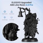 ELEGOO Low Viscosity Black 3D Printer Resin 1000G