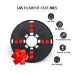Red ABS 1.75mm Filament for 3D Printers