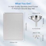 YOOPAI Stainless Steel Funnel & Silicone Mat Kit