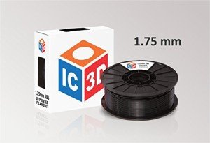 IC3D Black ABS 3D Printer Filament - 1kg Spool