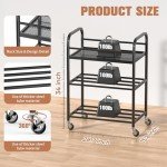 Rolling 3D Printer Filament Storage Rack with Wheels