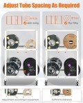 Rolling 3D Printer Filament Storage Rack with Wheels