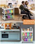Rolling 3D Printer Filament Storage Rack with Wheels