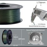 TINMORRY Galaxy Green Gold 1.75mm PETG Filament