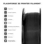 Flashforge 1.75mm Black PLA 3D Printer Filament