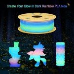 Rainbow Glow in the Dark 1.75mm PLA Filament