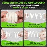 SUNLU Nylon-Like 3D Printer Resin, 2000g Black