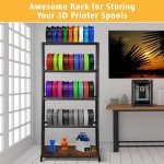 5-Tier Metal Filament Storage Rack for 3D Printing