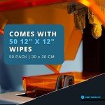 50-Pack Lint Free Wipes for 3D Printing