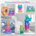 Rainbow Silk PLA Filament 1.75mm for 3D Printing